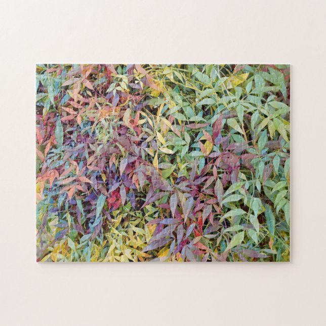 Färgfull Träd Lövs Löv Nature Puzzle Pussel (Horisontell)