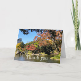 Färgfull Träd Scenery på japanska Garden Kort