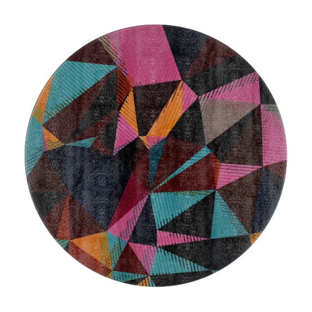 Färgfull trianglar Abstrakt Geometrisk bakgrund. (Framsidan)