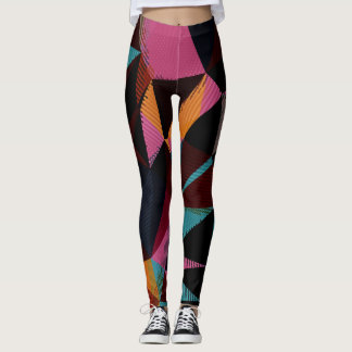 Färgfull trianglar Abstrakt Geometrisk bakgrund. Leggings