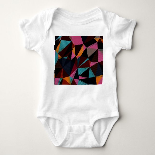 Färgfull trianglar Abstrakt Geometrisk bakgrund. T Shirt (Framsida)