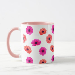 Färgfull Tropical 3D Vår blommor Mönster Mugg