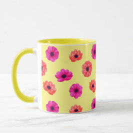 Färgfull Tropical 3D Vår blommor Mönster Mugg