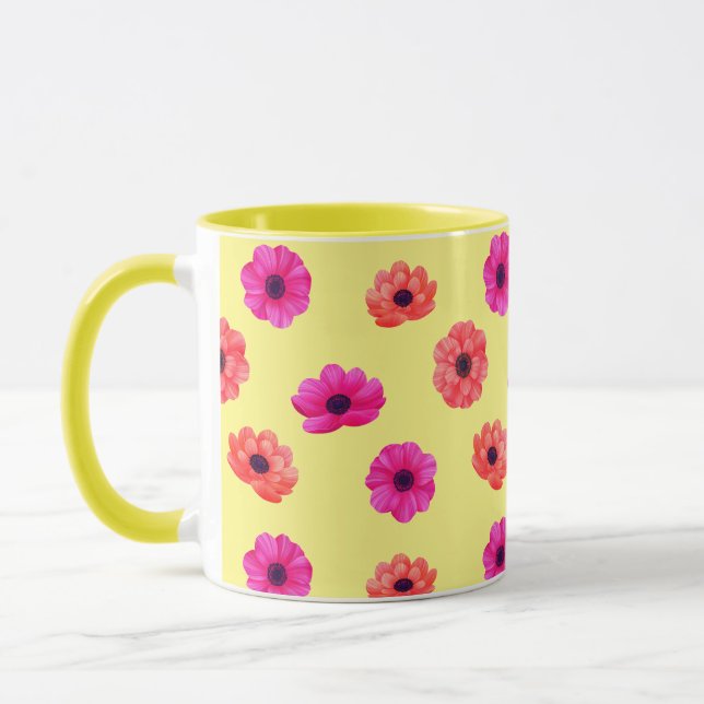 Färgfull Tropical 3D Vår blommor Mönster Mugg (Vänster)