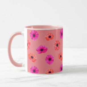 Färgfull Tropical 3D Vår blommor Mönster Mugg