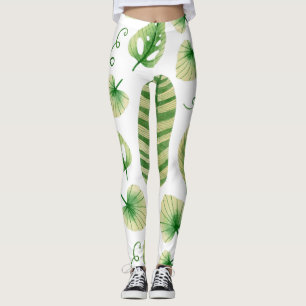 Färgfull Tropical Art Leggings