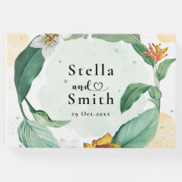 Färgfull Tropical Blommigt Bröllop Gästböcker