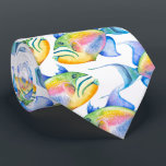 Färgfull Tropical Fish Neck Tie Slips<br><div class="desc">En färglös halshögdhet designad med min ursprungliga vattenfärgsutlösande drottning i färgstarka regnbågshajer. Besök www.zazzle.com/dotellabelle</div>