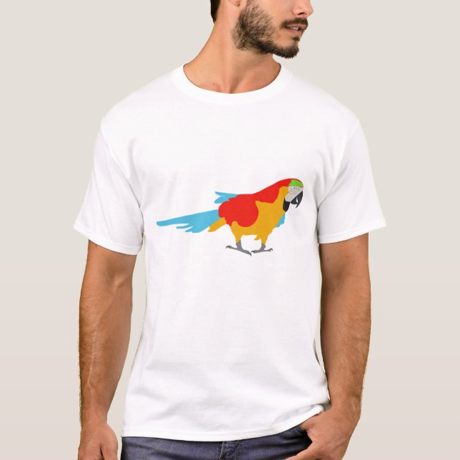 Färgfull Tropical Macaw T Shirt (Framsida)