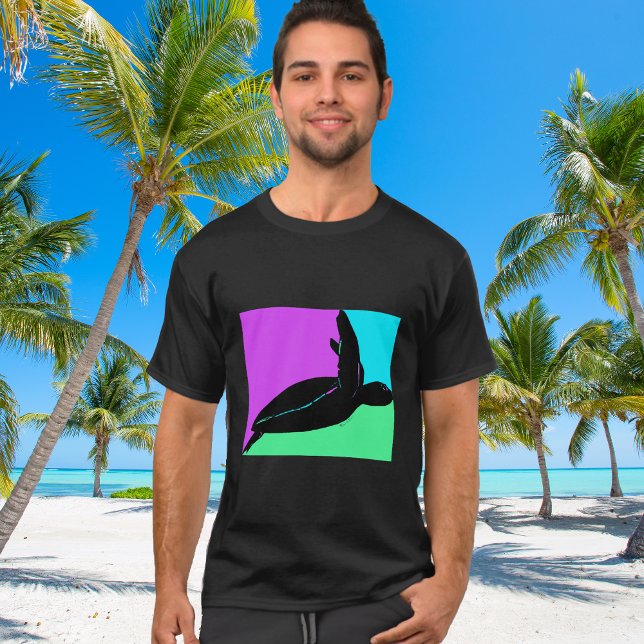 Färgfull Tropical Sea Turtle T Shirt (Skapare uppladdad)