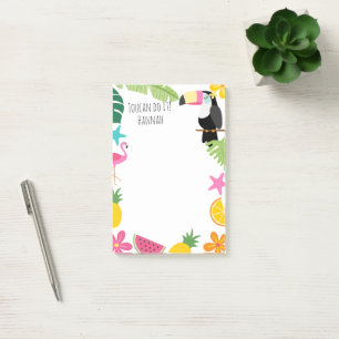 Färgfull Tropical Toucan Post-it Block