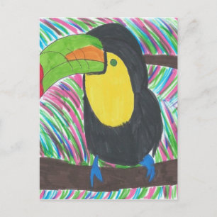 Färgfull Tropical Toucan Vykort