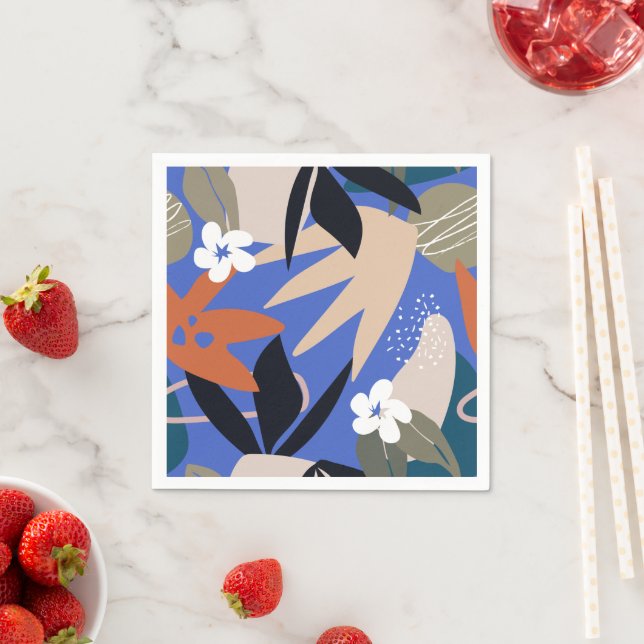 Färgfull tropisk abstrakt mönster pappersservett (Insitu)