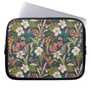 Färgfull tropisk blomma Mönster Laptop Fodral