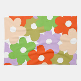 Färgfull tropisk Blommigt Botanical Vår sommar Kökshandduk