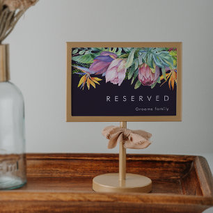 Färgfull tropisk Blommigt Lila Reserverat tecken