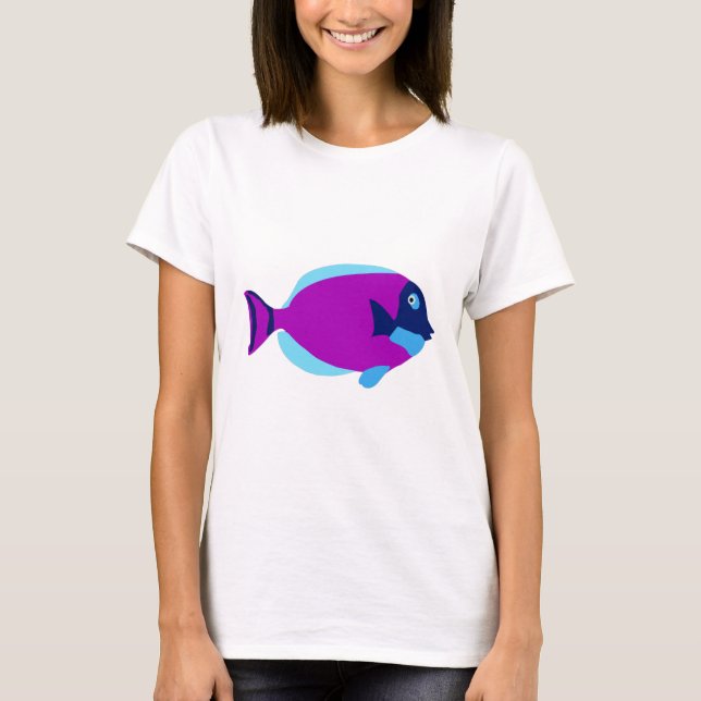 Färgfull tropisk fisk t shirt (Framsida)