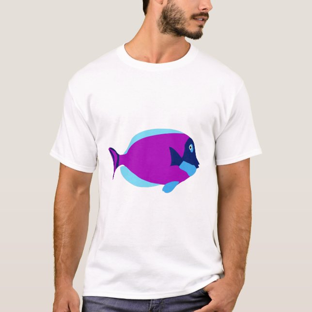 Färgfull tropisk fisk t shirt (Framsida)