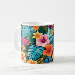 Färgfull tropisk olja Mönster Kaffemugg