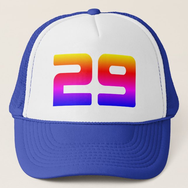 Färgfull Truckerkeps för 29:e Födelsedagsfesten (Framsida)