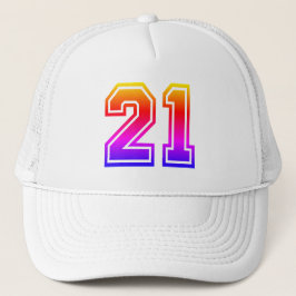 Färgfull Truckerkeps vid 21:a födelsedagen Party
