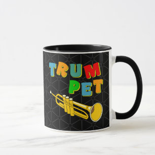 Färgfull trumpet mugg