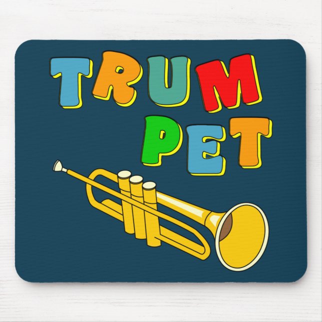 Färgfull trumpet musmatta (Framsidan)