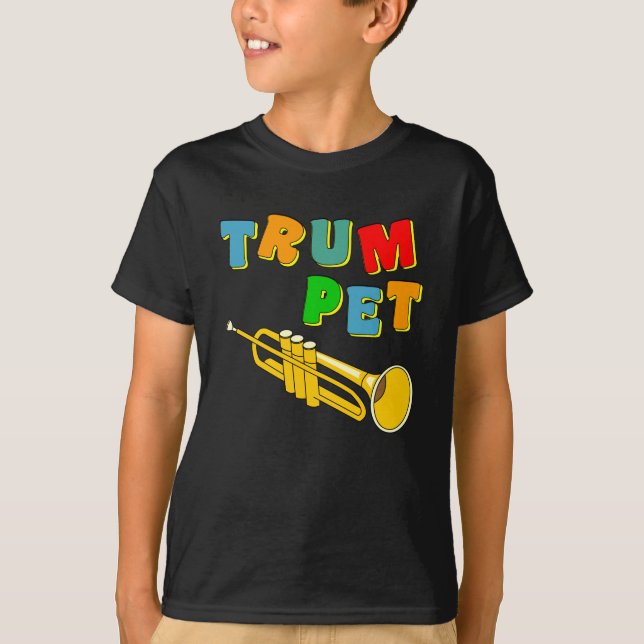 Färgfull trumpet t shirt (Framsida)