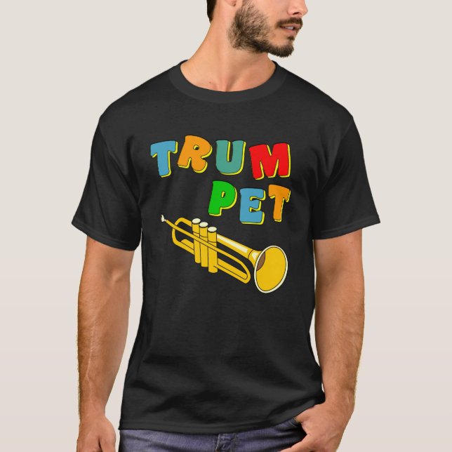 Färgfull trumpet t shirt (Framsida)