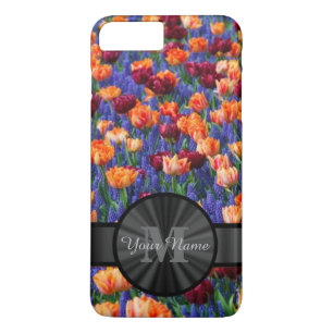 Färgfull Tulip fält monogrammad