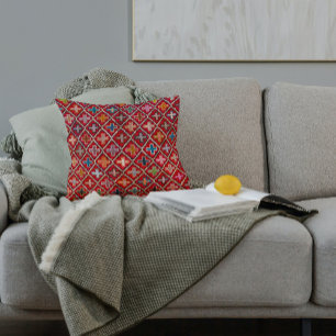 Färgfull turkisk matta Matta Antique Kilim Kudde