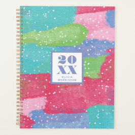 Färgfull turkos, Rosa & röd Abstrakt Art