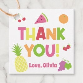 Färgfull Tutti Frutti Photo Birthday Tack Gåvor Etiketter