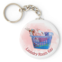 Färgfull Tvätt på hangers i blå Basket