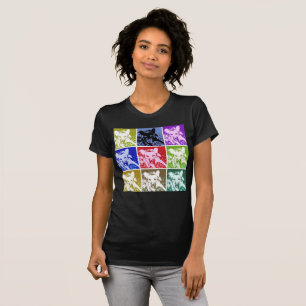 Färgfull tysk Shepherd Hund Pop Art Women's T Shirt