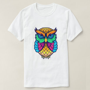 Färgfull Uggla T Shirt