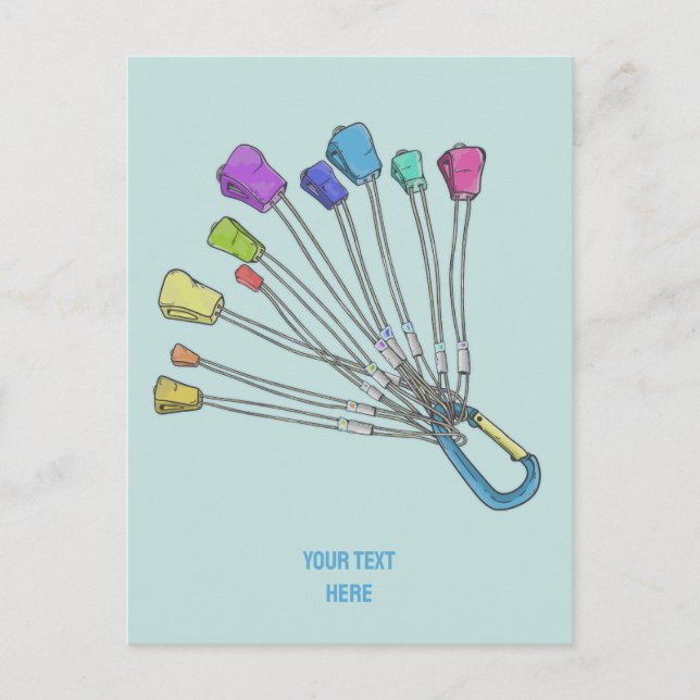 Färgfull uppsättning av sten som klättrar i nöt vykort (Framsida)