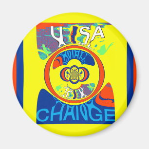 Färgfull USA-förändring: Festive Design Magnet