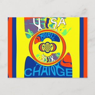 Färgfull USA-förändring: Festive Design Vykort