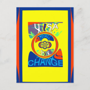 Färgfull USA-förändring: Festive Design Vykort