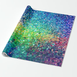 Färgfull utskrift av glitter och vit struktur presentpapper