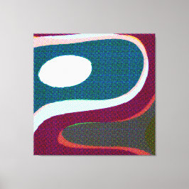 Färgfull Vågigt Abstrakt 612 Canvastryck