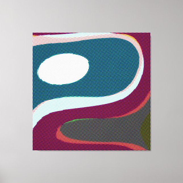 Färgfull Vågigt Abstrakt 612 Canvastryck (Framsida)