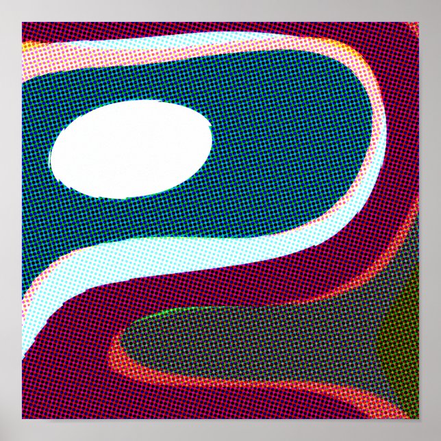 Färgfull Vågigt Abstrakt 612 Poster (Framsidan)