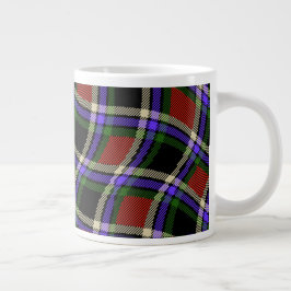 Färgfull Vågigt Tartan Mönster Grönt Red Lila Whit Jumbo Mugg
