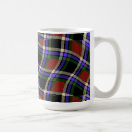 Färgfull Vågigt Tartan Mönster Grönt Red Lila Whit Kaffemugg