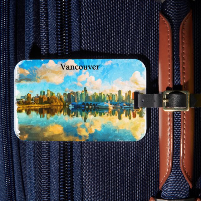 Färgfull Vancouver Kanada Panorama-vy Bagagebricka (Framsida Insitu 4)