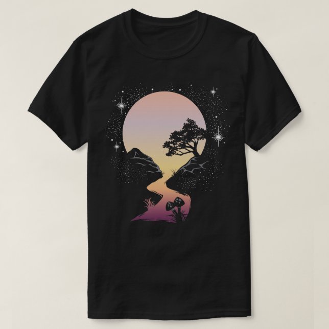 Färgfull vandringsväg in i framtiden t shirt (Design framsida)