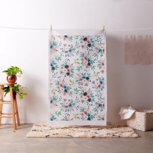 Färgfull Vår blommor Mönster Tyg