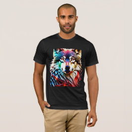 Färgfull Varg T Shirt